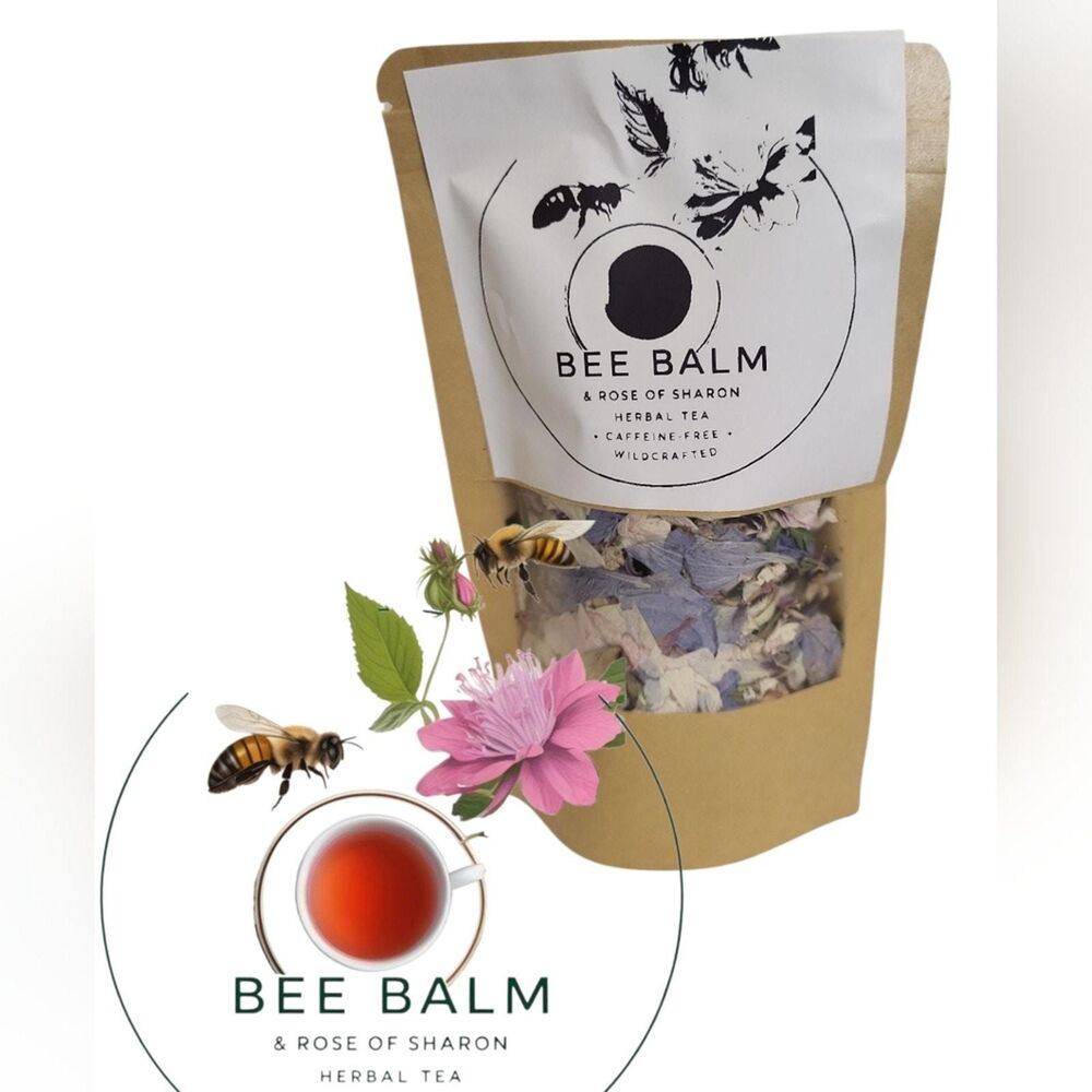 Bee Balm & Rose of Sharon Herbal Tea Caffeine-Free Floral Detox